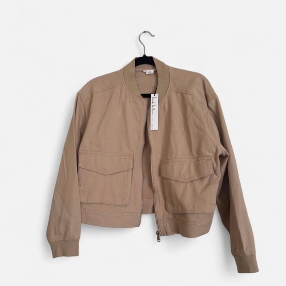 Nicole Miller Jackets & Blazers - Tan Bomber Jacket